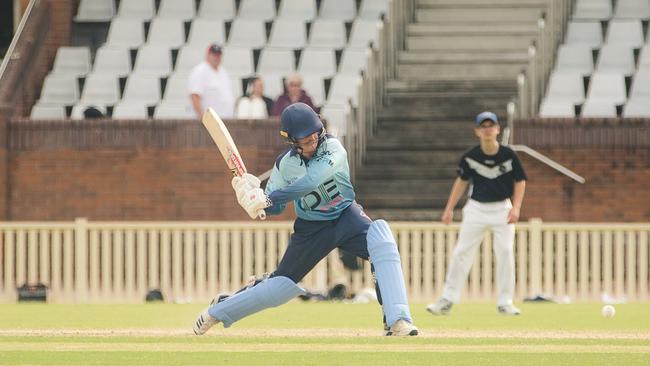 Lachie Rail playing for club side Newcastle City during the 2022/23 season. Photo: Bryce Garrett, Newcastle City CC.