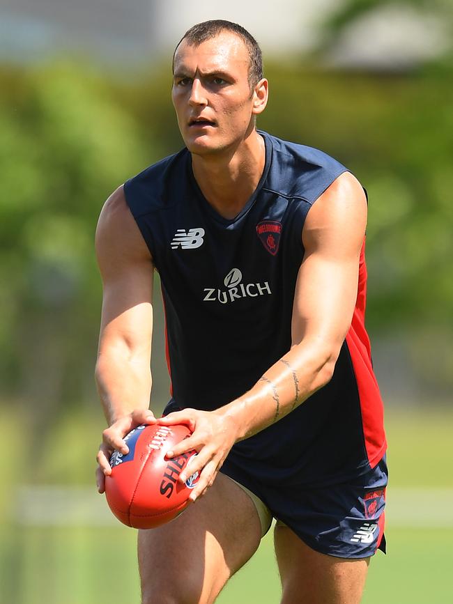 Preuss stepped out for the Dees for the first time on Monday. Pic: Getty Images