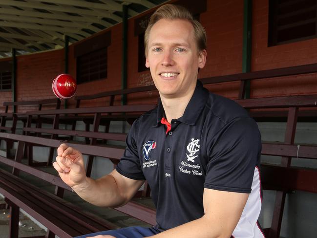 New Yarraville Cricket Club coach Matthew Grose on Saturday, September 1, 2018, in Yarraville, Victoria, Australia. Picture: Hamish Blair