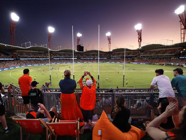 ENGIE Stadium attracted an enormous crowd for the Giants’ opening game of the season. Picture: Phil Hillyard