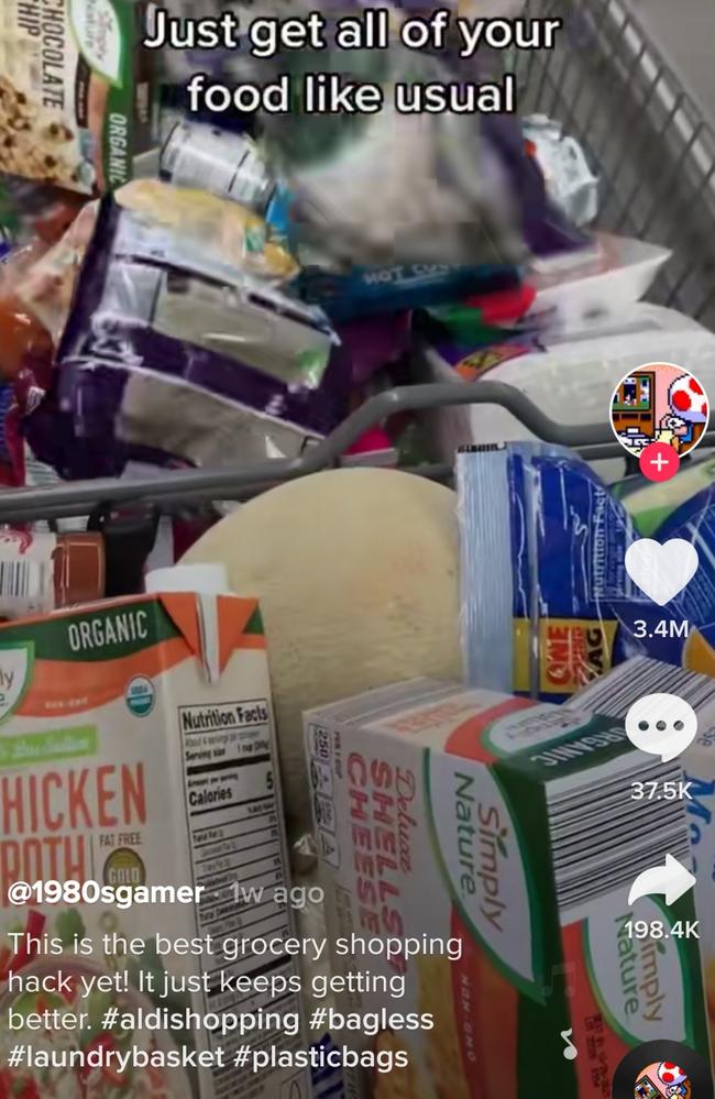 TikTok supermarket hack swaps shopping bags for laundry basket | news ...