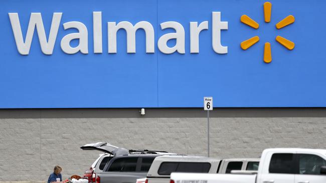 Walmart saw a rush on its stores as lockdowns began. Picture: AP