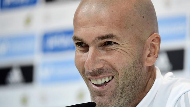 Real Madrid's French coach Zinedine Zidane.