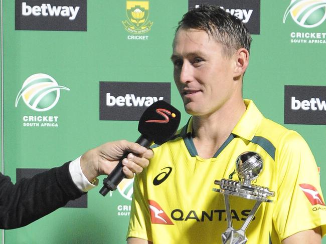 BLOEMFONTEIN, SOUTH AFRICA - SEPTEMBER 07: Marnus Labuschagme of Australia during the 1st Betway One Day International match between South Africa and Australia at Mangaung Oval on September 07, 2023 in Bloemfontein, South Africa.  (Photo by Charle Lombard/Gallo Images/Getty Images)