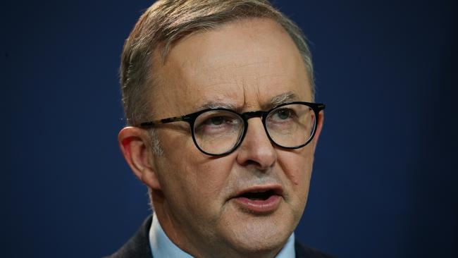 Anthony Albanese wants to build a supply fleet of ships if he becomes PM. Picture: NCA NewsWire / Gaye Gerard