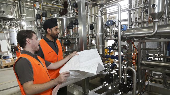 Workers at Griffith-based hi-tech machinery manufacturer Flavourtech.