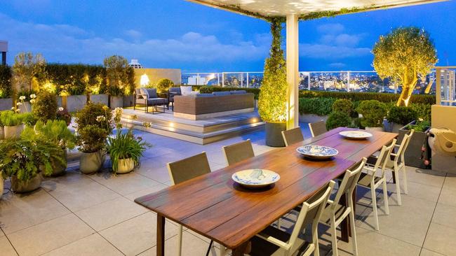 The rooftop garden at Potts Point.