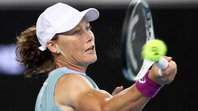 Samantha Stosur was bundled out in straight sets against Jessica Pegula. Picture: Getty Images