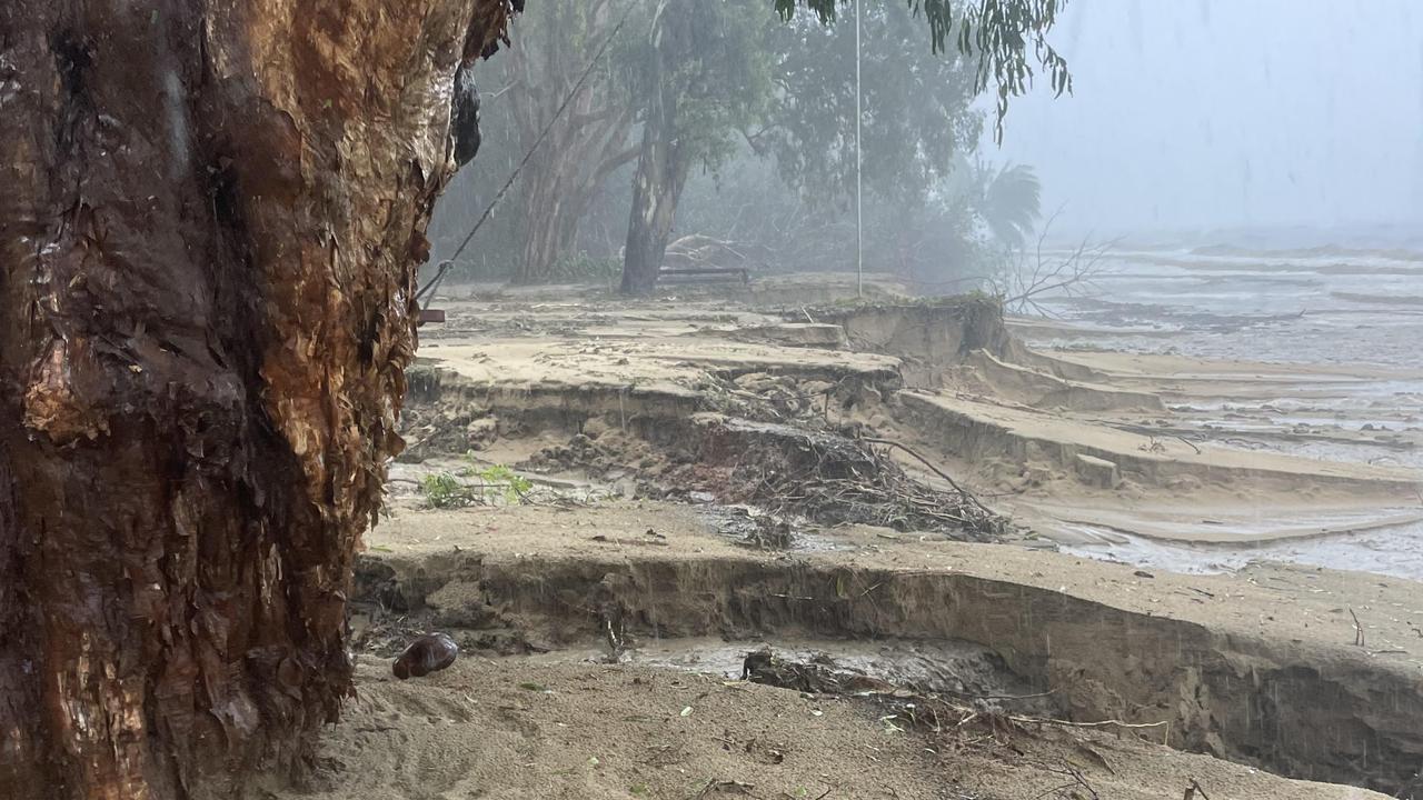 Erosion at the Cairns Yacht Club. Picture: Supplied