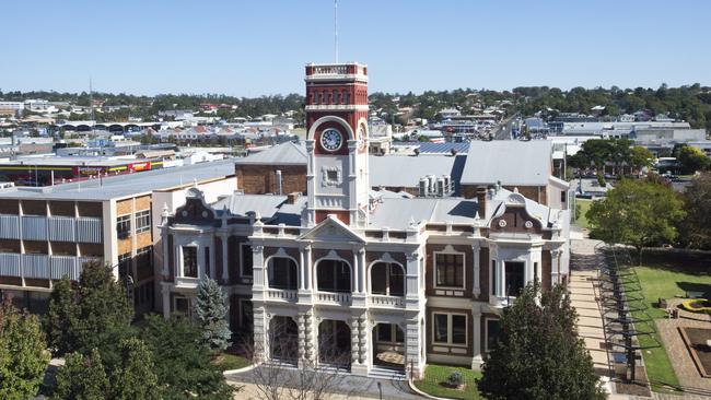 Toowoomba City Hall taken from the Burke &amp; Wills. Saturday, 12th May, 2018.