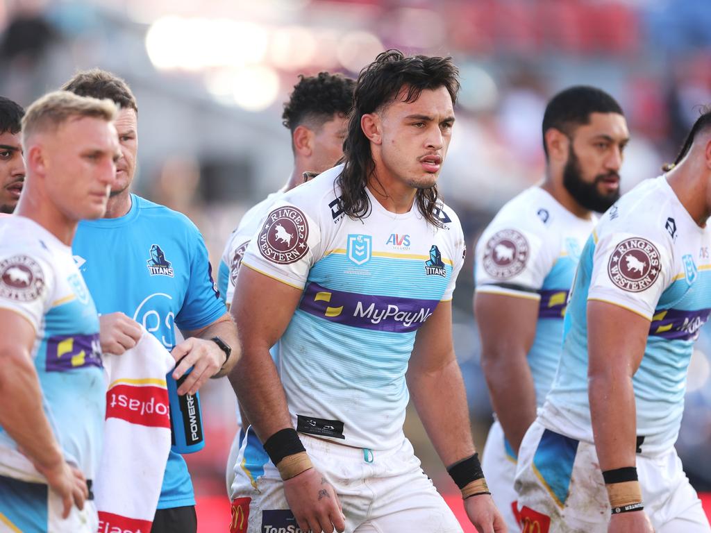 Tino Fa'asuamaleaui has the option to leave the Titans. Picture: Getty Images