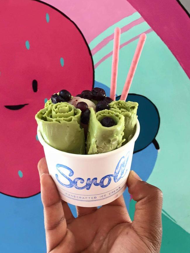 Perfect Matcha Scroll ice cream.