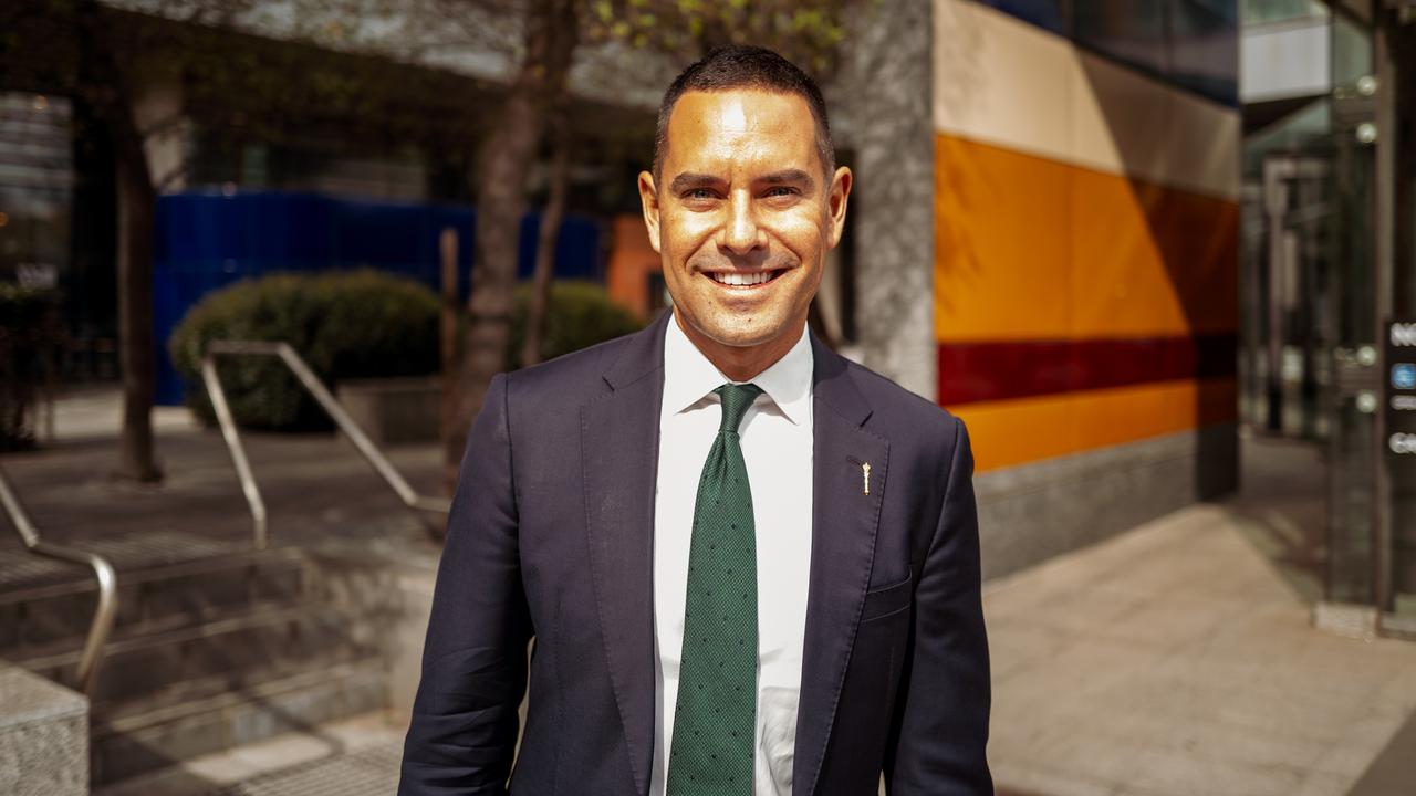 Alex Greenwich exiting court after his win over Mark Latham. Picture: NewsWire/Tamati Smith.