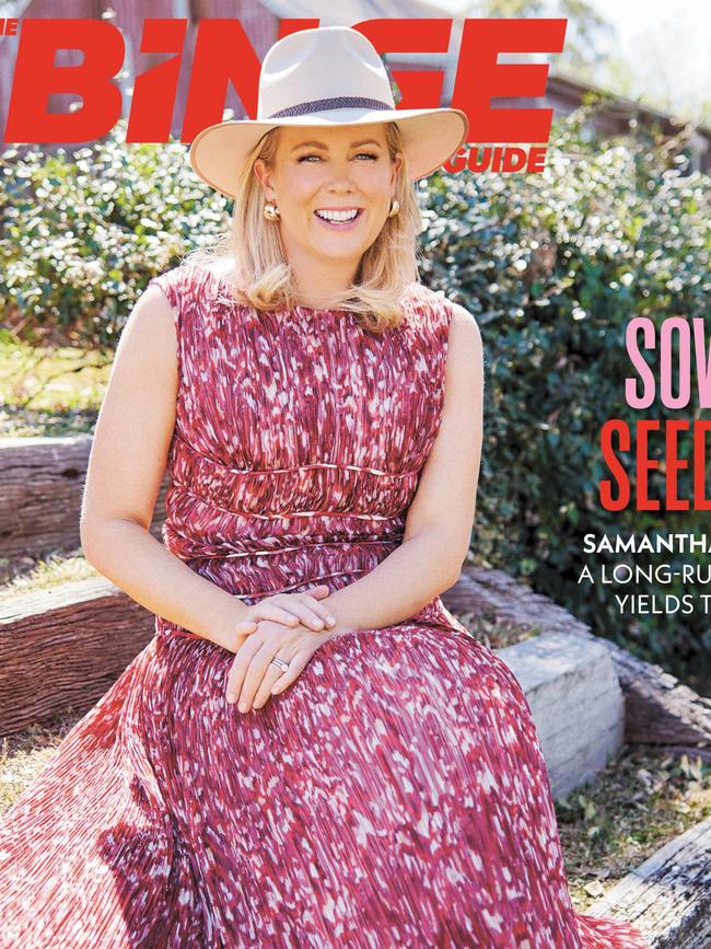 Samantha Armytage is on the cover of The Binge Guide – read the full story on the flip side of Stellar. Picture: Seven