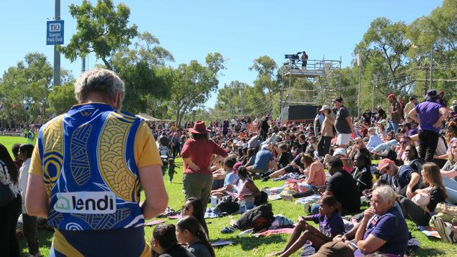 Fans flocked to see the Demons take on the Dockers at Traeger Park, Alice Springs, on June 2, 2024.