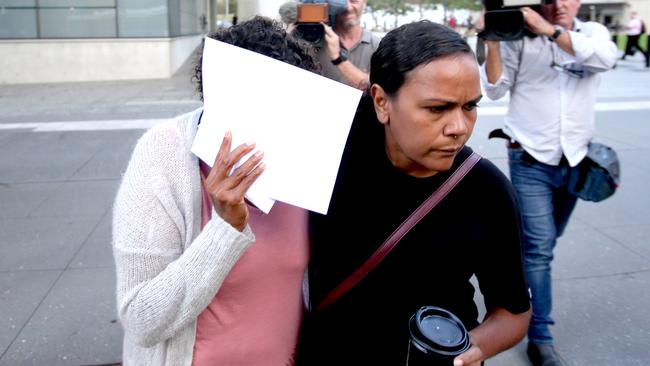 Dina Bond leaves the Supreme Court, she is the mother of dead baby Baden Bond, and has given parole, on Thursday March 7th, 2019 (Image AAP/Steve Pohlner)