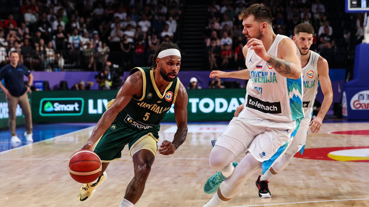 Luca Doncic got some revenge on the Boomers. Photo by Takashi Aoyama/Getty Images