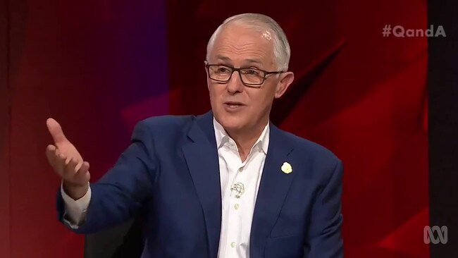 Malcolm Turnbull makes a point on Q&amp;A this week.