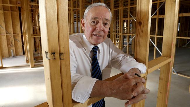 Bob Day at a home under construction at Broadview last year. Picture: KELLY BARNES