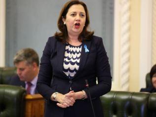 Premier Annastacia Palaszczuk in Question Time at State Parliament this week.