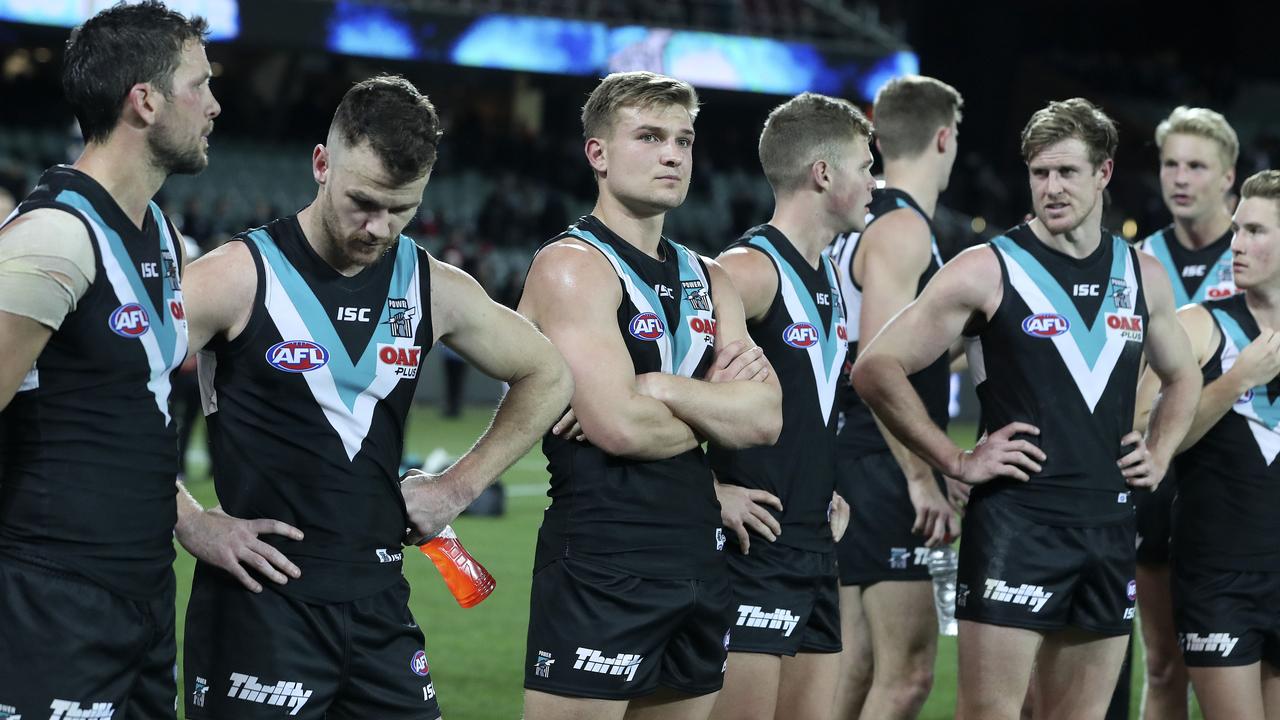 Port Adelaide had a shocking 2018 AFL campaign amid big expectations. Picture: Sarah Reed