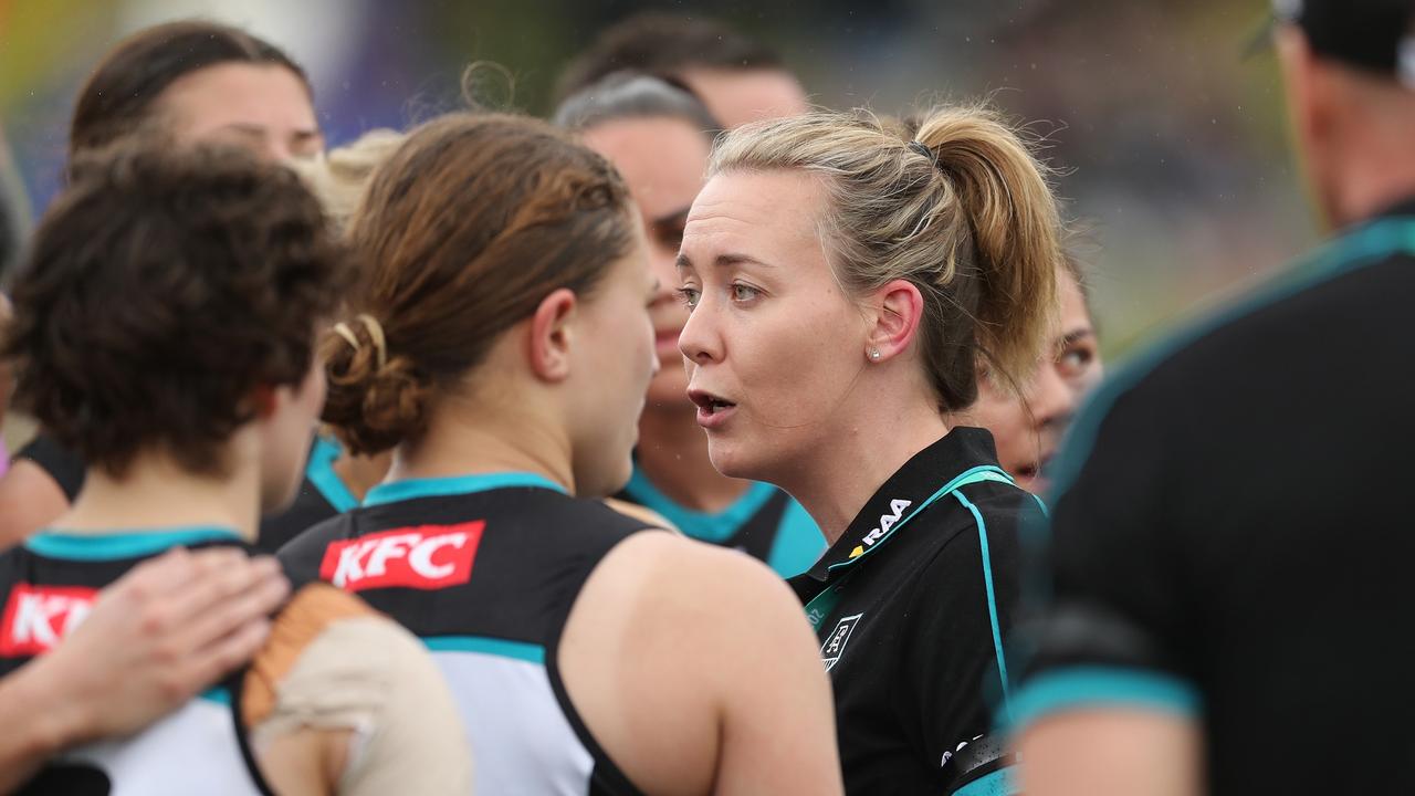 Arnell coaching the Power last season. Picture: Will Russell/AFL Photos via Getty Images