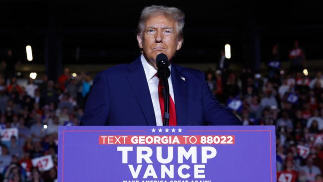 Mr Holt said the hat only included the words ‘Trump 2024’. Picture: Anna Moneymaker/Getty/AFP