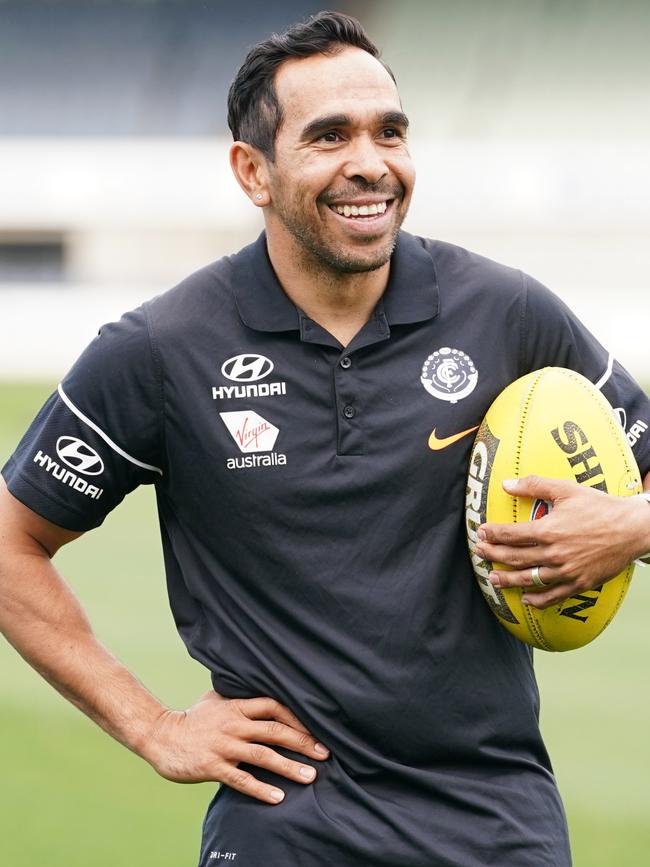 Eddie Betts after signing a one-year contract to return to Carlton. Picture: AAP Image/Michael Dodge