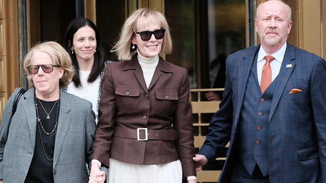 Writer E. Jean Carroll leaves a Manhattan court house after a jury found former President Donald Trump liable for sexually abusing her in a Manhattan department store in the 1990s. Picture: Getty Images via AFP.