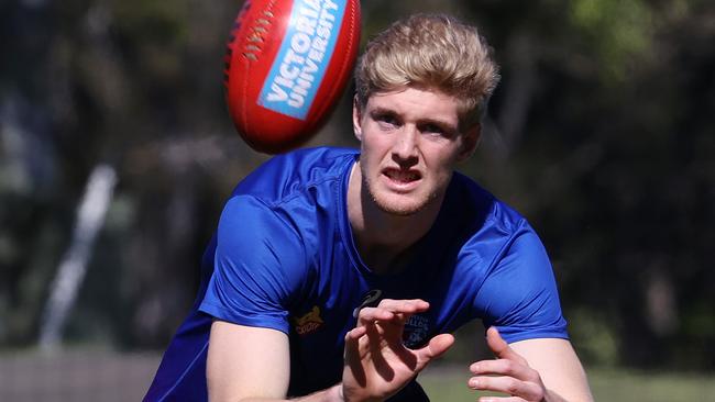 Tim English scored 204 KFC SuperCoach points in a game last year — then scored 73 and 50 the next two weeks. Not ideal if you traded him in. Picture: Michael Klein