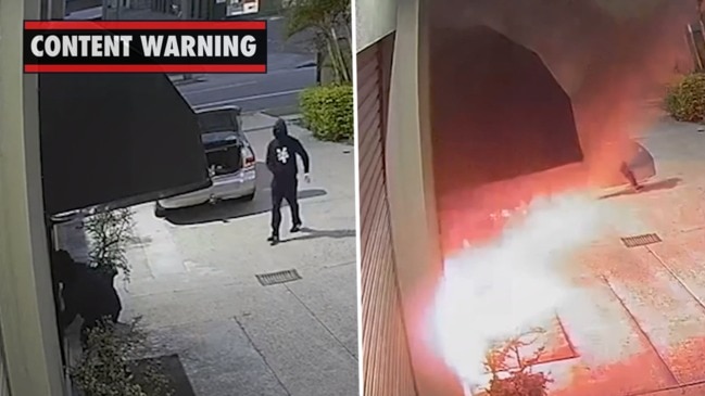 Footage shows alleged firebombing of Gold Coast brothel