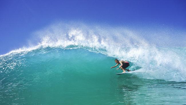 Surfing on South Stradbroke Picture: Luke Sorensen