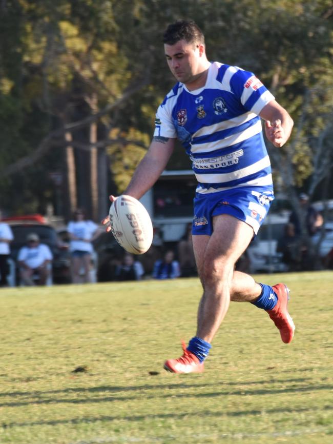 Beerwah Bulldogs player and coach Jordan Meads in action during the Brisbane Division 1 grand final. Picture: Beerwah Bulldogs