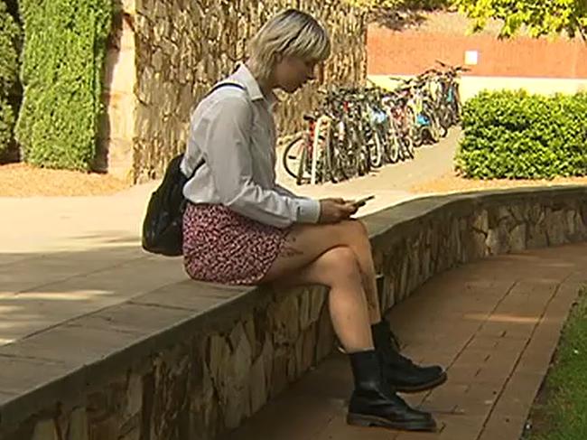 UNI ASSAULT .  Imogen Labschin, a 22-year-old Adelaide University psychology student, describes spending weeks in a psychiatric facility after being sexually assaulted in her bed on her birthday by a fellow student. Picture: 7NEWS