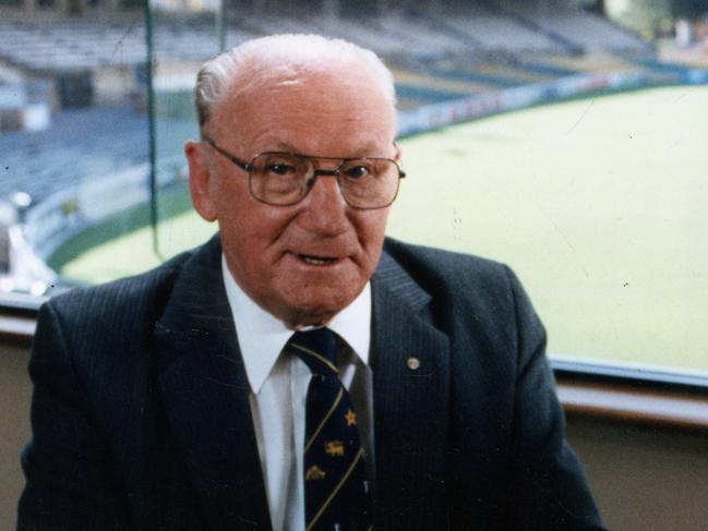 Sir Donald Bradman pictured in 1996. Picture: News Corp