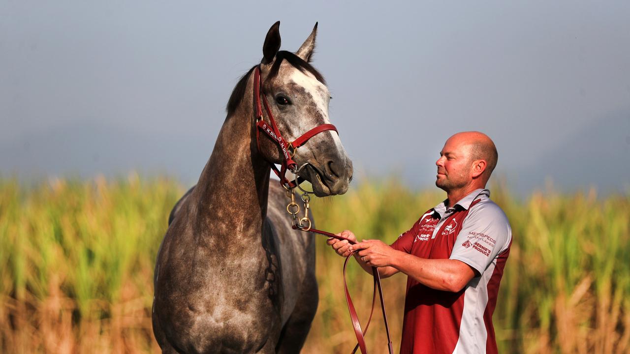 Murwillumbah Horse trainer Matthew Dunn with his new mare Lady Banff