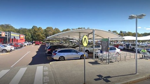 Wu, who was holding the keys, was confronted by the owner of a stolen car in the car park of Lake Haven Shopping Centre. Picture: Google