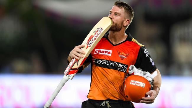 David Warner playing in the IPL in 2019. Picture: AFP Images