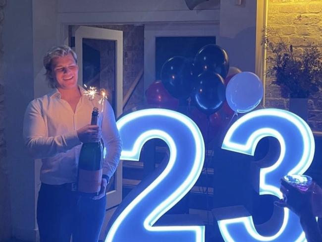 Jackson Warne turns 23. Picture: Instagram