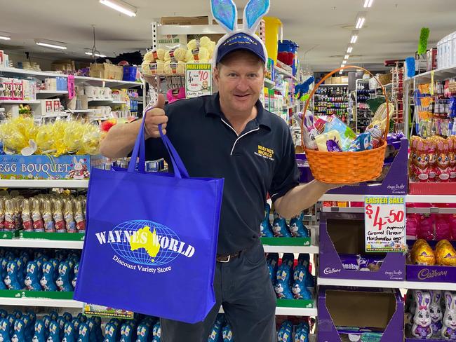 Wayne's World Discount Variety Store in Kingaroy will be giving away their complete Easter stock to support rural communities.