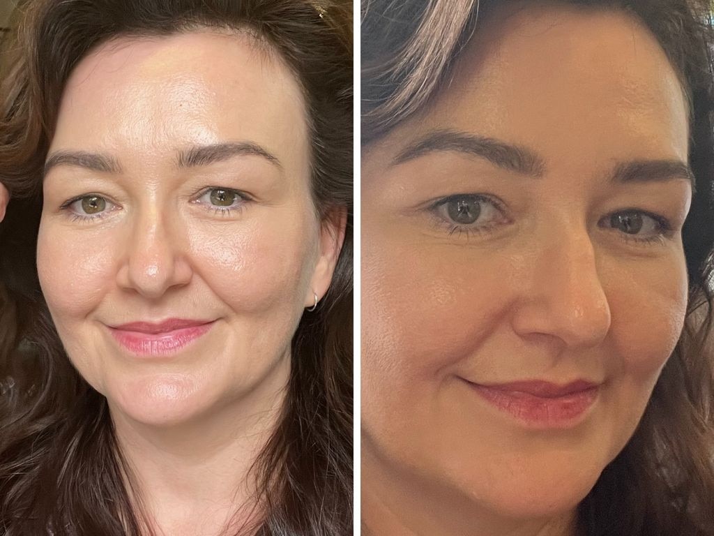 Week three into testing BodyBlendz's Lash and Brow Oil – brows are looking fuller, regrowth is visible and look at those bottom lashes – some length, hooray! Picture: Kara Byers/news.com.au