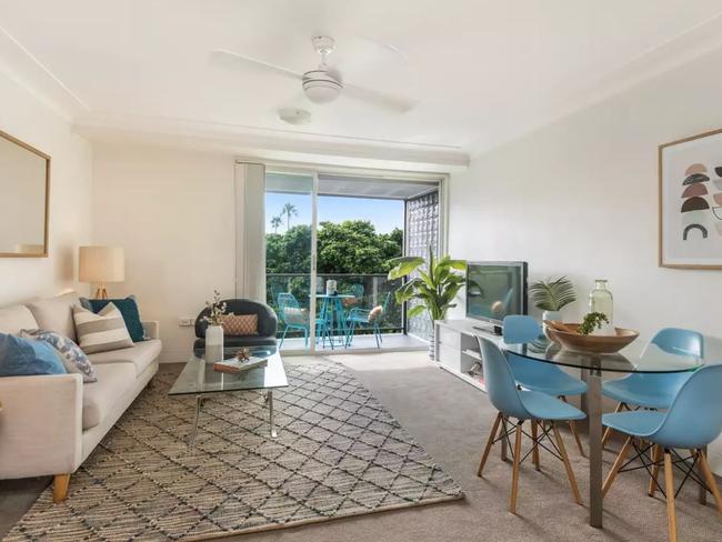 The Mosman apartment’s loungeroom. Picture: Supplied