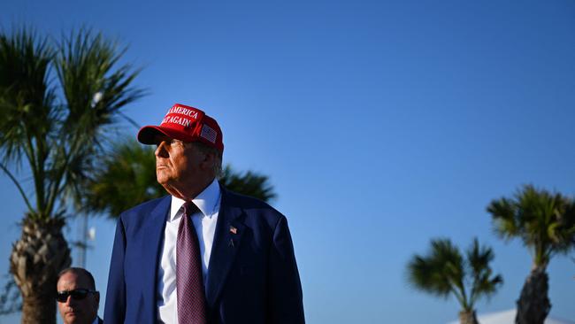 US President Donald Trump views the launch of the sixth test flight of the SpaceX Starship rocket in Brownsville, Texas. Picture: Getty Images via AFP