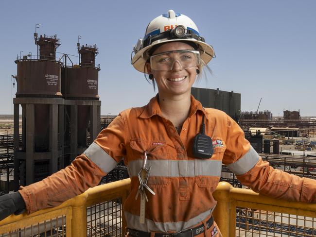 BHP Olympic Dam mine location photos. Allanah Allpike, Technician Production Execution 6th February 2025 Picture: Brett Hartwig