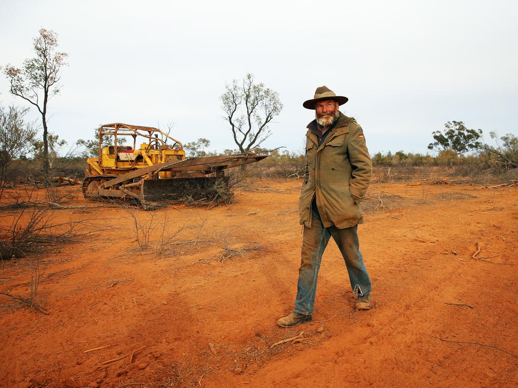 James Foster has nine days of hay to feed his sheep left and isn't sure what he'll do after that. Picture: Sam Ruttyn