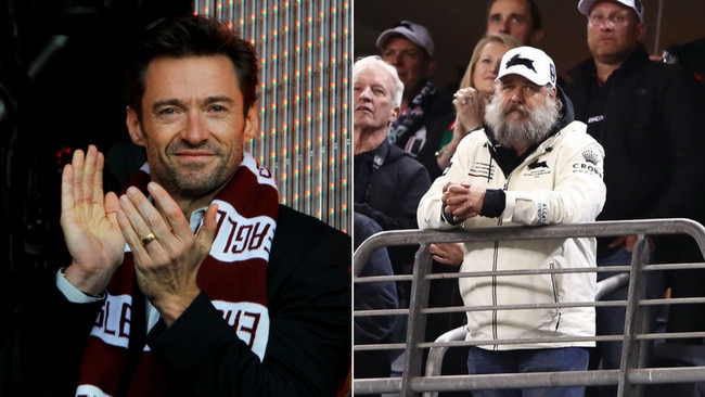 Russell Crowe and Hugh Jackman could be used to attract interest for an NRL game in the US.