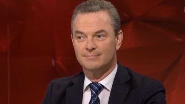 Nothing to see here. Christopher Pyne on Q&amp;A. Picture: ABC