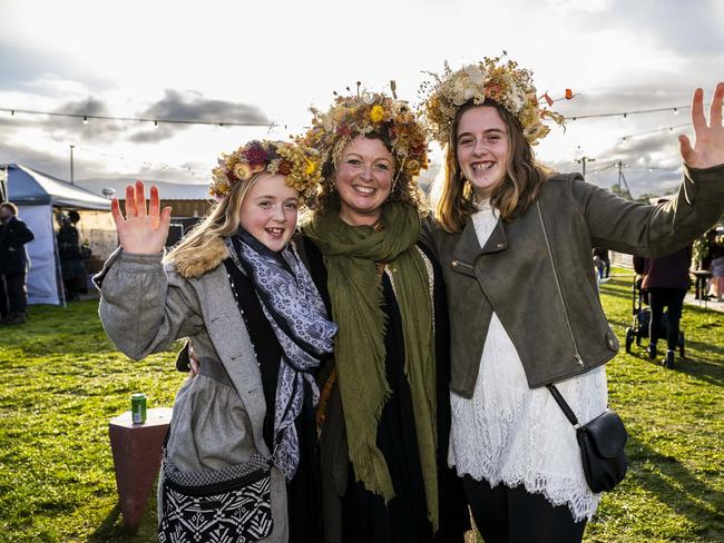 Willie Smith's Midwinter Festival Huonville - Chloe Miller, Bianca Miller and Evie Millier. Picture: Caroline Tan