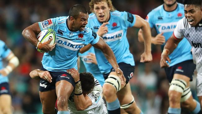 Waratahs centre Kurtley Beale looks for support against the Crusaders. Picture: Getty Images