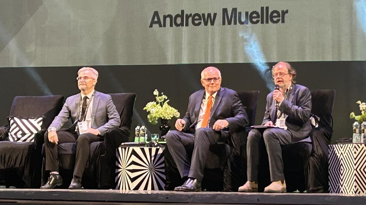 The former PM with Foundation for Human Rights in Cuba director Hugo Acha (left) and Australian-born journalist and Monocle contributing editor Andrew Mueller. Picture: Natalie Vikhrov